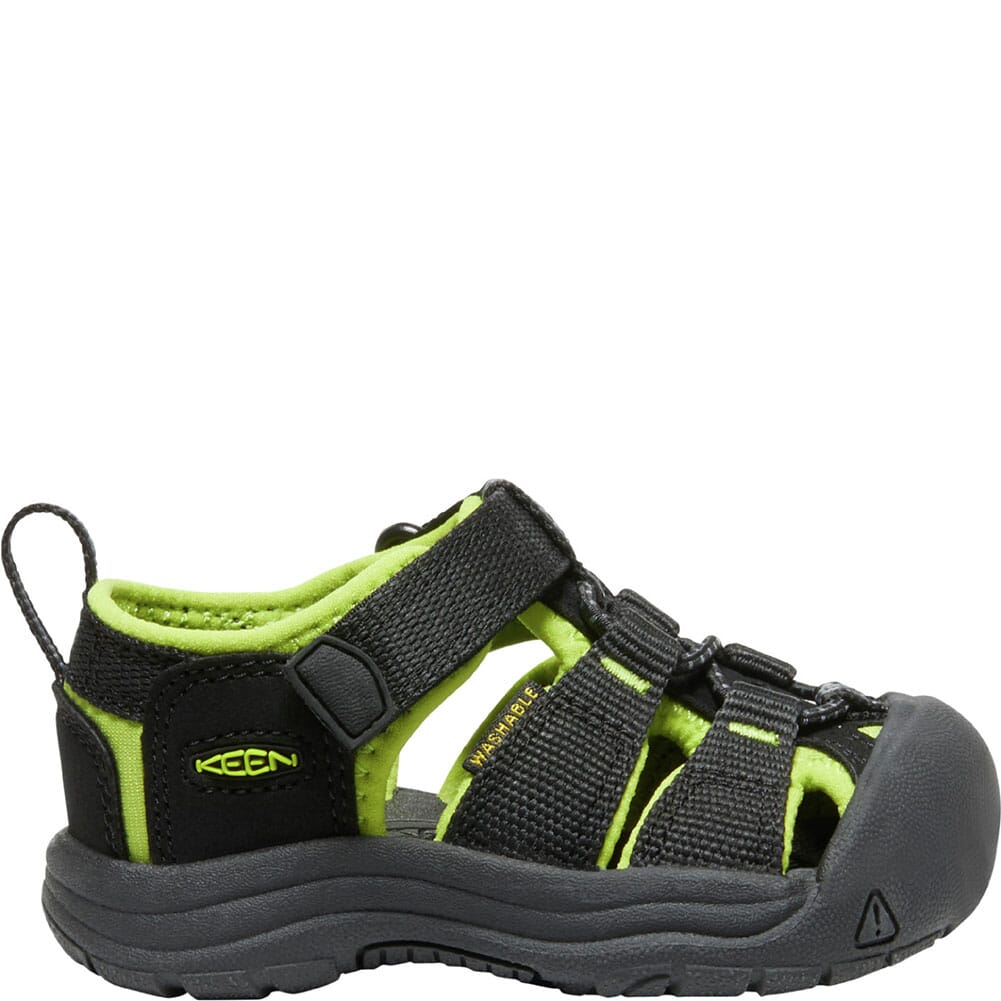 1021491 KEEN Kid's Newport H2 Sandals - Black/Lime Green