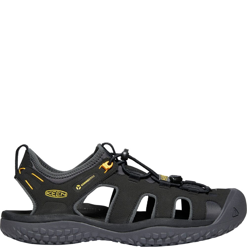 1022246 KEEN Men's SOLR Sandals - Black/Gold