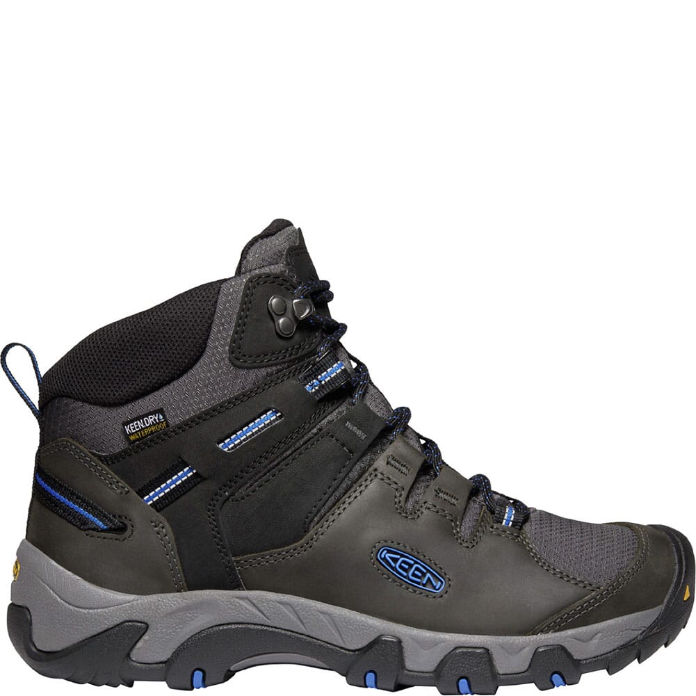 1022326 KEEN Men's Steens Leather WP Hiking Boots - Magnet/Sky Diver
