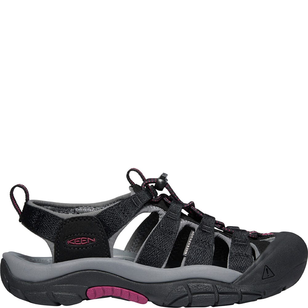 1022801 KEEN Women's Newport H2 Sandals - Black/Raspberry Wine
