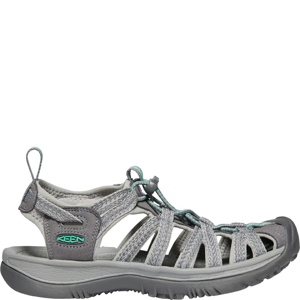 1022814 KEEN Women's Whisper Sandals - Grey/Peacock Green