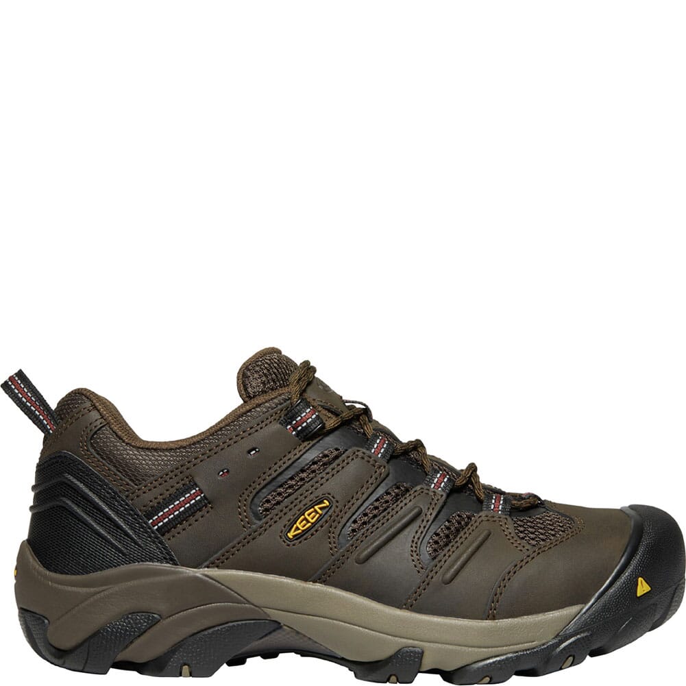 1023205 KEEN Utility Men's Lansing Low Safety Shoes - Cascade Brown/Fired Brick