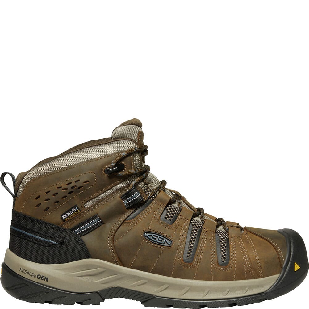 KEEN Utility Men's Flint II WP Safety Boots - Cascade Brown/Orion Blue ...