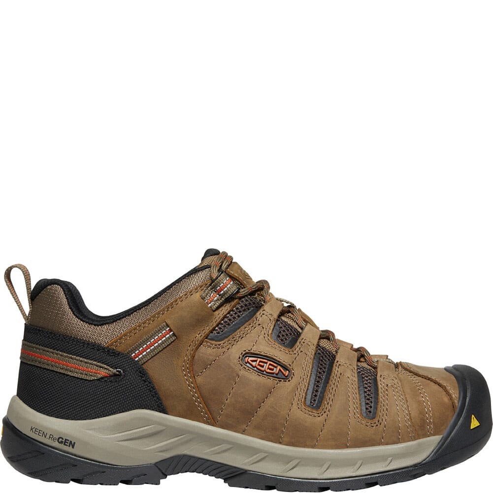 KEEN Utility Men's Flint II Safety Shoes - Shitake/Rust | elliottsboots