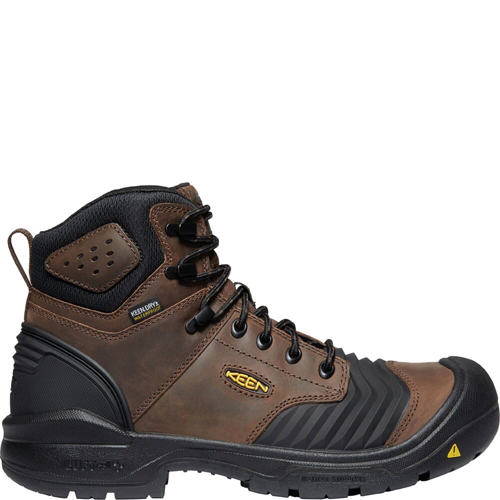 1023386 KEEN Utility Men's Portland Waterproof Safety Boots - Dark Earth/Black