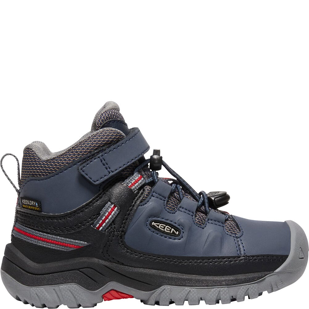 1024013 KEEN Children Targhee Waterproof Hiking Boots - Blue Nights/Red Carpets