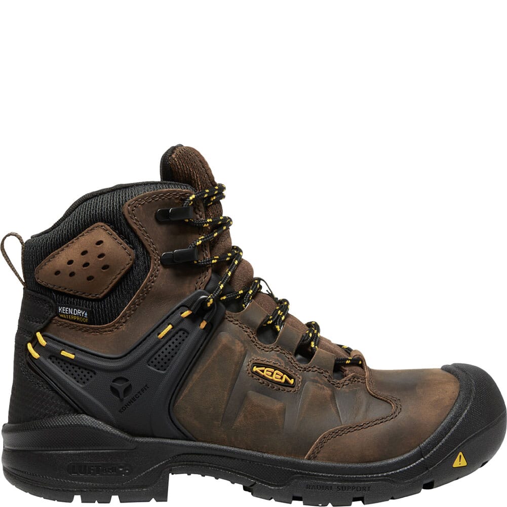 1024210 KEEN Utility Women's Dover WP Safety Boots - Dark Earth/Black