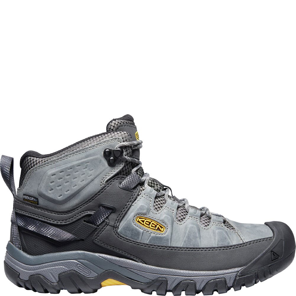 1025164 KEEN Men's Targhee III WP Mid Hiking Boots - Drizzle/KEEN Yellow