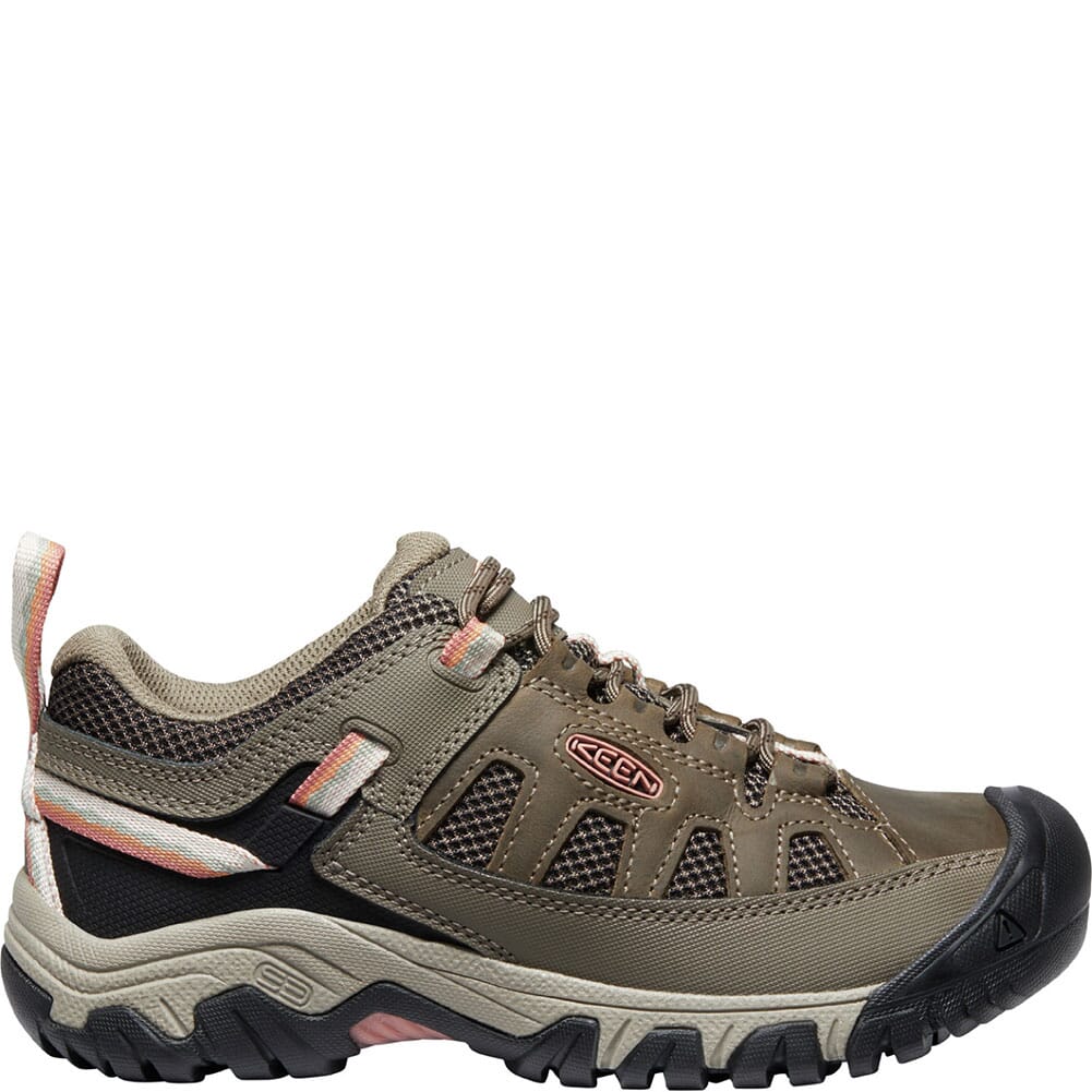 1025165 KEEN Women's Targhee Vent Hiking Shoes - Stone Gray/Brick Dust