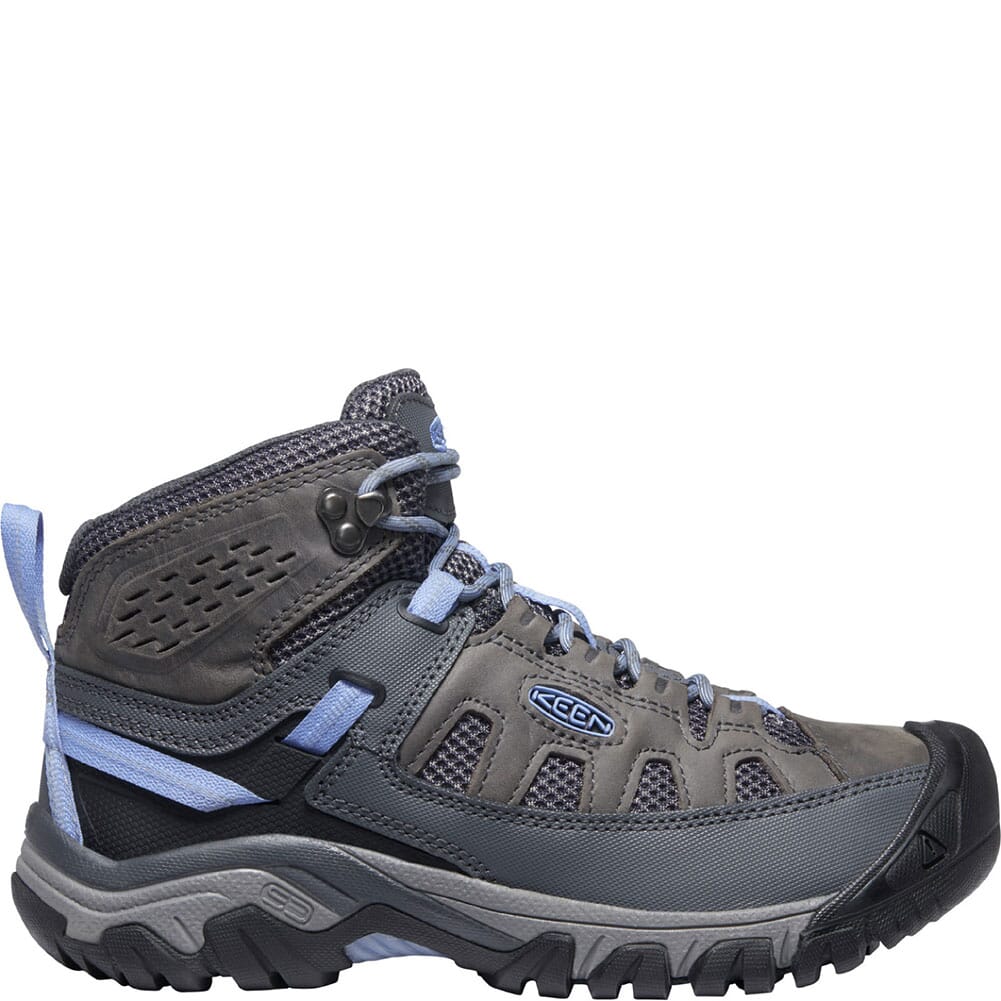 1025166 KEEN Women's Targhee Vent Mid Hiking Boots - Steel Grey/Hydrangea