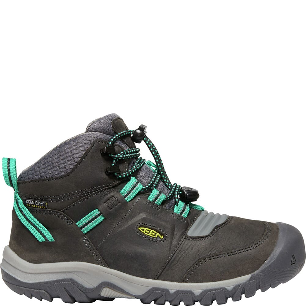 1025584 KEEN Big Kids' Ridge Flex Waterproof Boots - Magnet/Greenlake