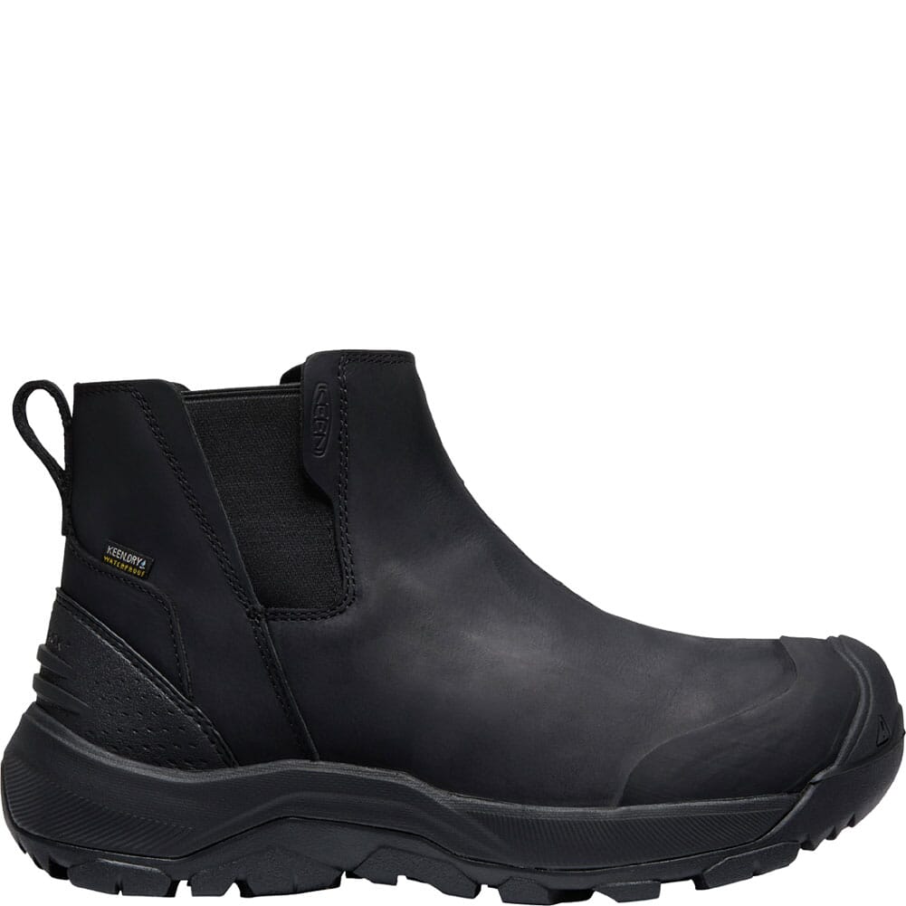 1025671 KEEN Men's Revel IV Chelsea Hiking Boots - Black/Black