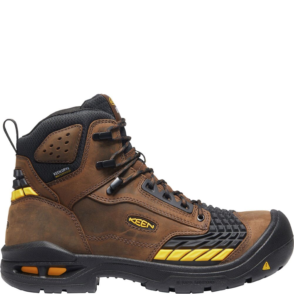 1025696 KEEN Utility Men's Troy Waterproof Safety Boots - Dark Earth/Black