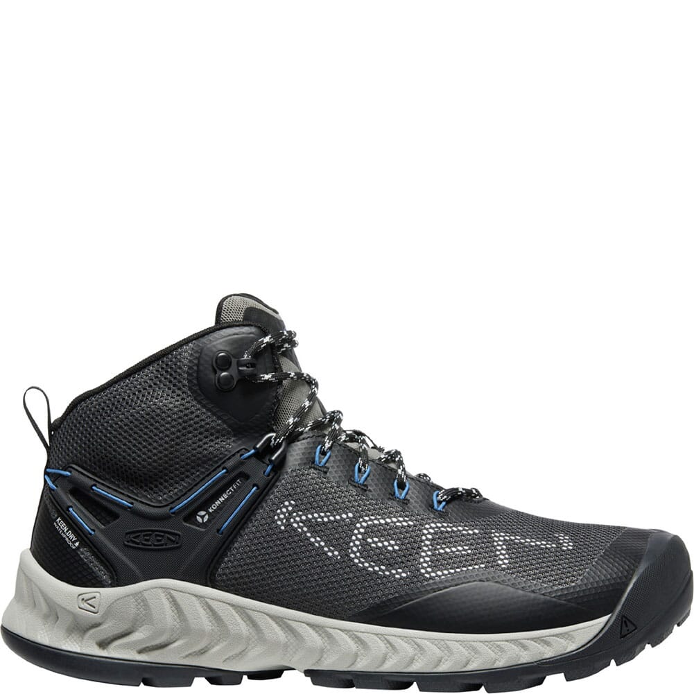 1026108 KEEN Men's NXIS EVO Mid WP Hiking Boots - Magnet/Bright Cobalt