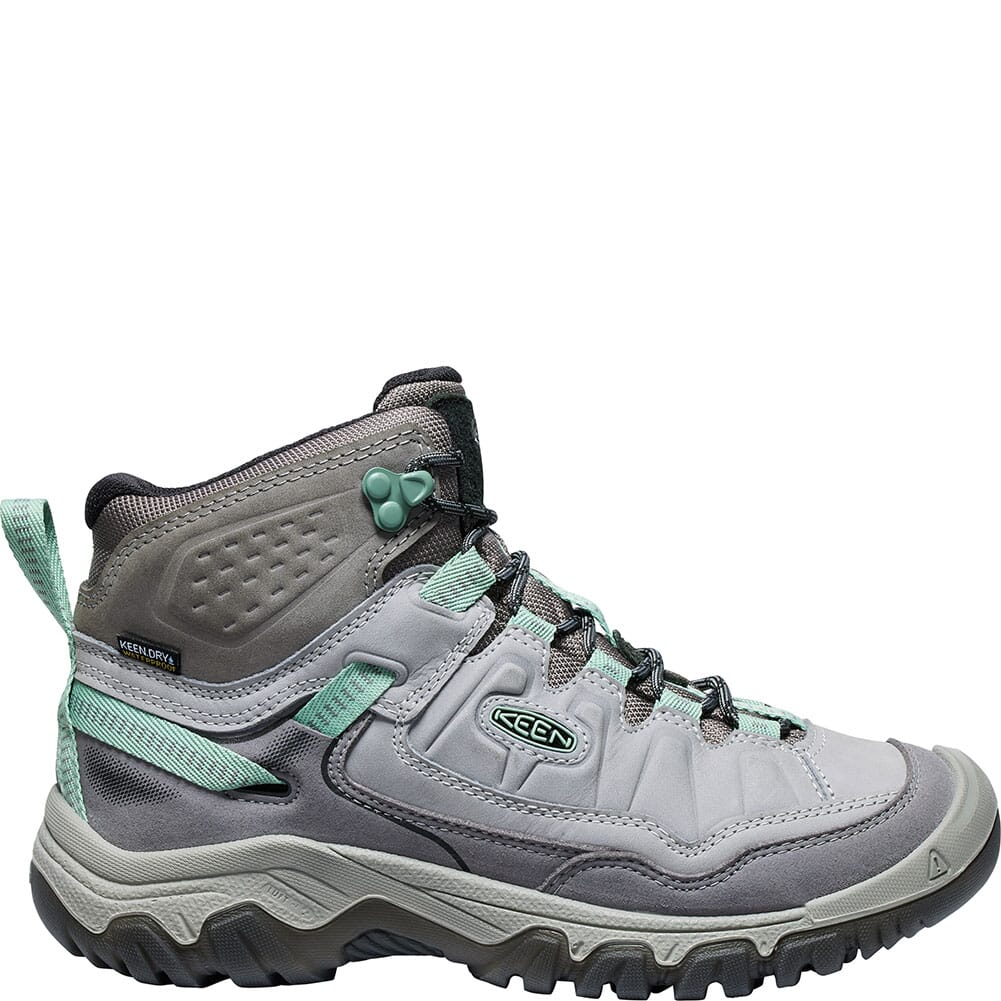 1028989 KEEN Women's Targhee IV WP Hiking Boots - Alloy/Granite Green