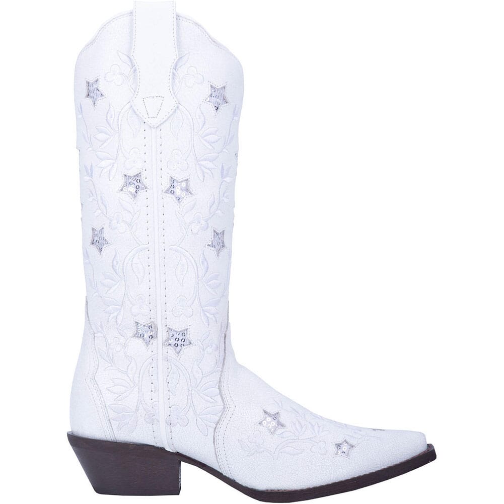 52111 Laredo Women's Lucky Star Western Boots - White