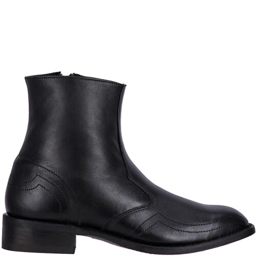 Laredo Men\'s Hoxie Black Leather Boots laredo-mens-western-hoxie-zip-  main image 2