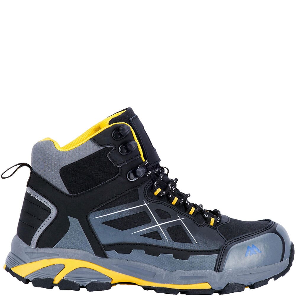 McRae Men's Rebar WP Safety Boots - Black/Yellow