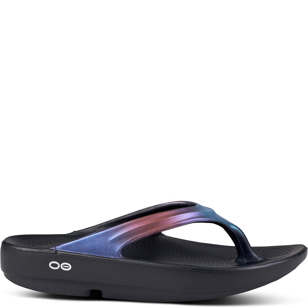 1401-MDNHTSPEC OOFOS Women's OOLala Luxe Casual Sandals - Midnight Spectre