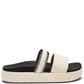 20542 Olukai Women's Pae Casual Slides - White Sand/Lava Rock