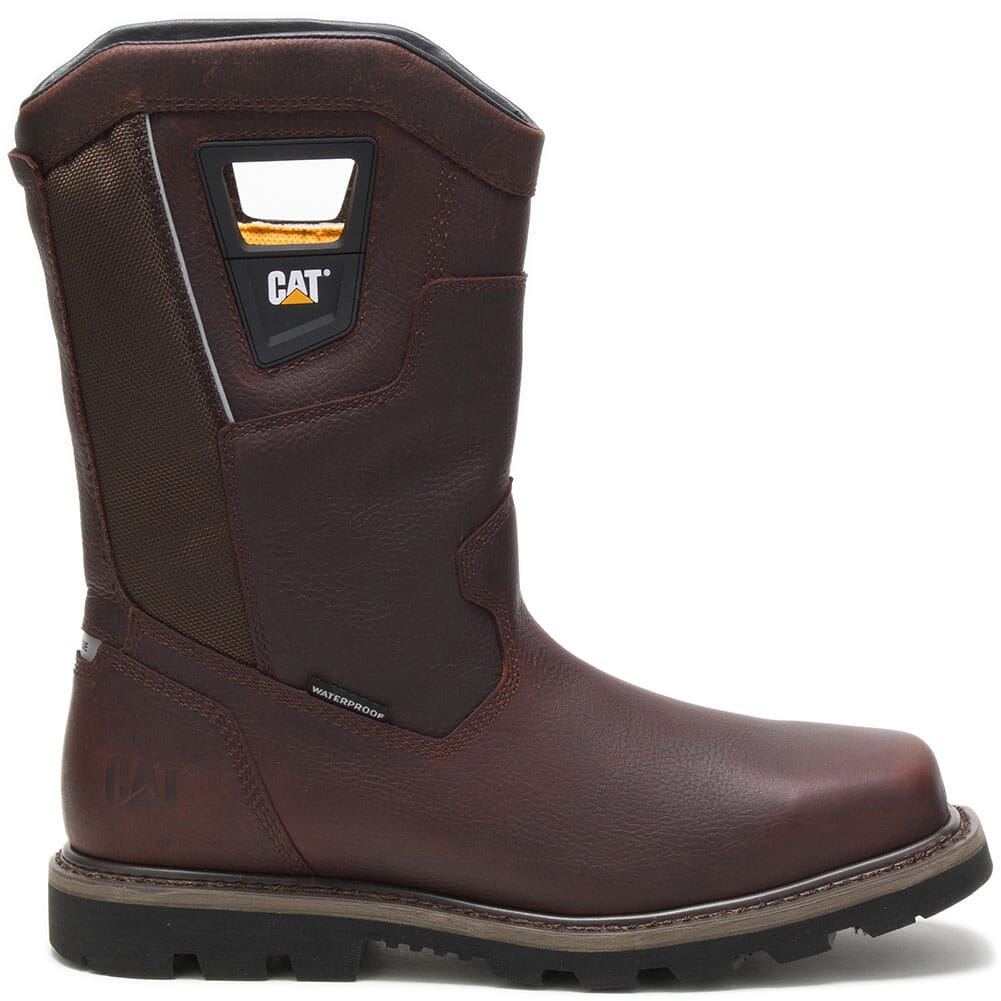 91110 Caterpillar Men's Stillwell Pull On WP Safety Boots - Red Brown