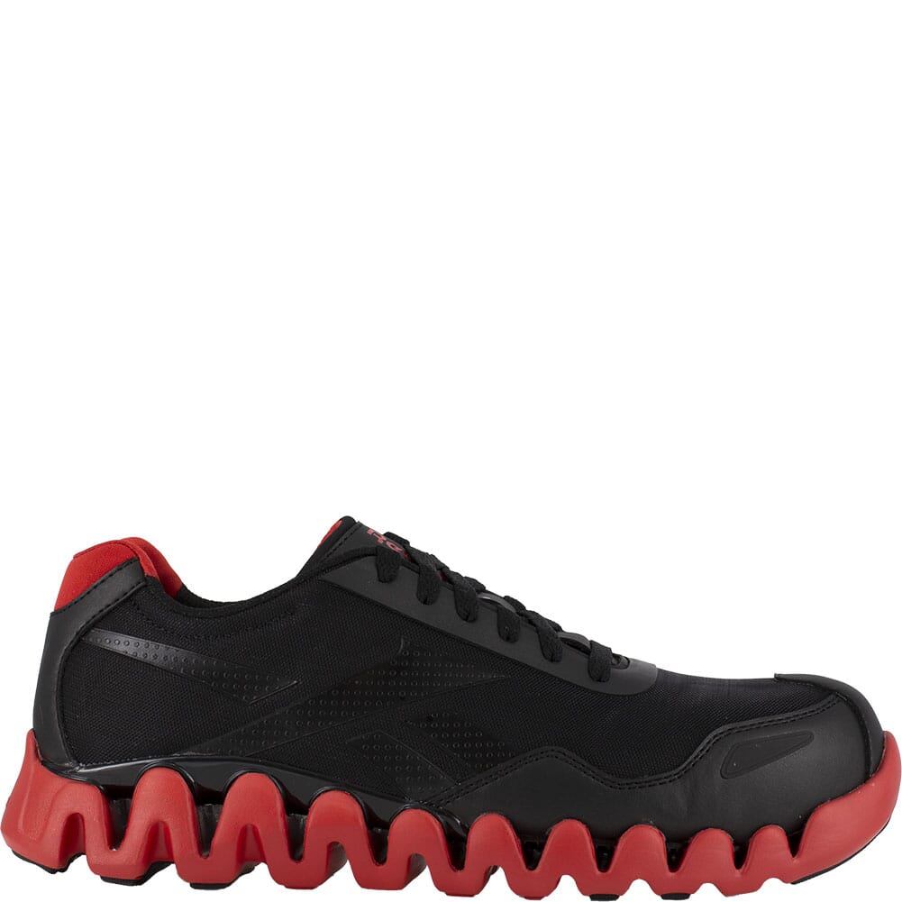 RB3016 Reebok Men's Zig Pulse Safety Shoes - Black/Red