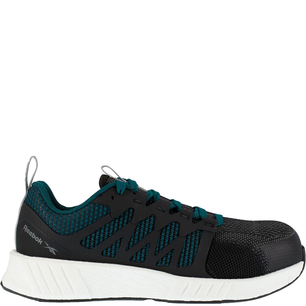 RB314 Reebok Women's Fusion Flexweave Safety Shoes - Black/Teal