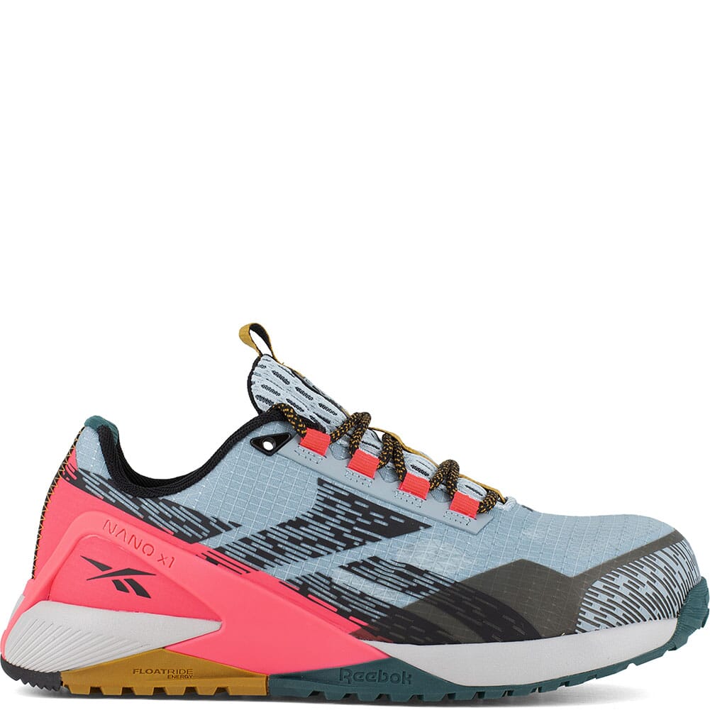 Reebok Women's Nano X1 Adventure Safety Shoes - Slate Blue/Cherry