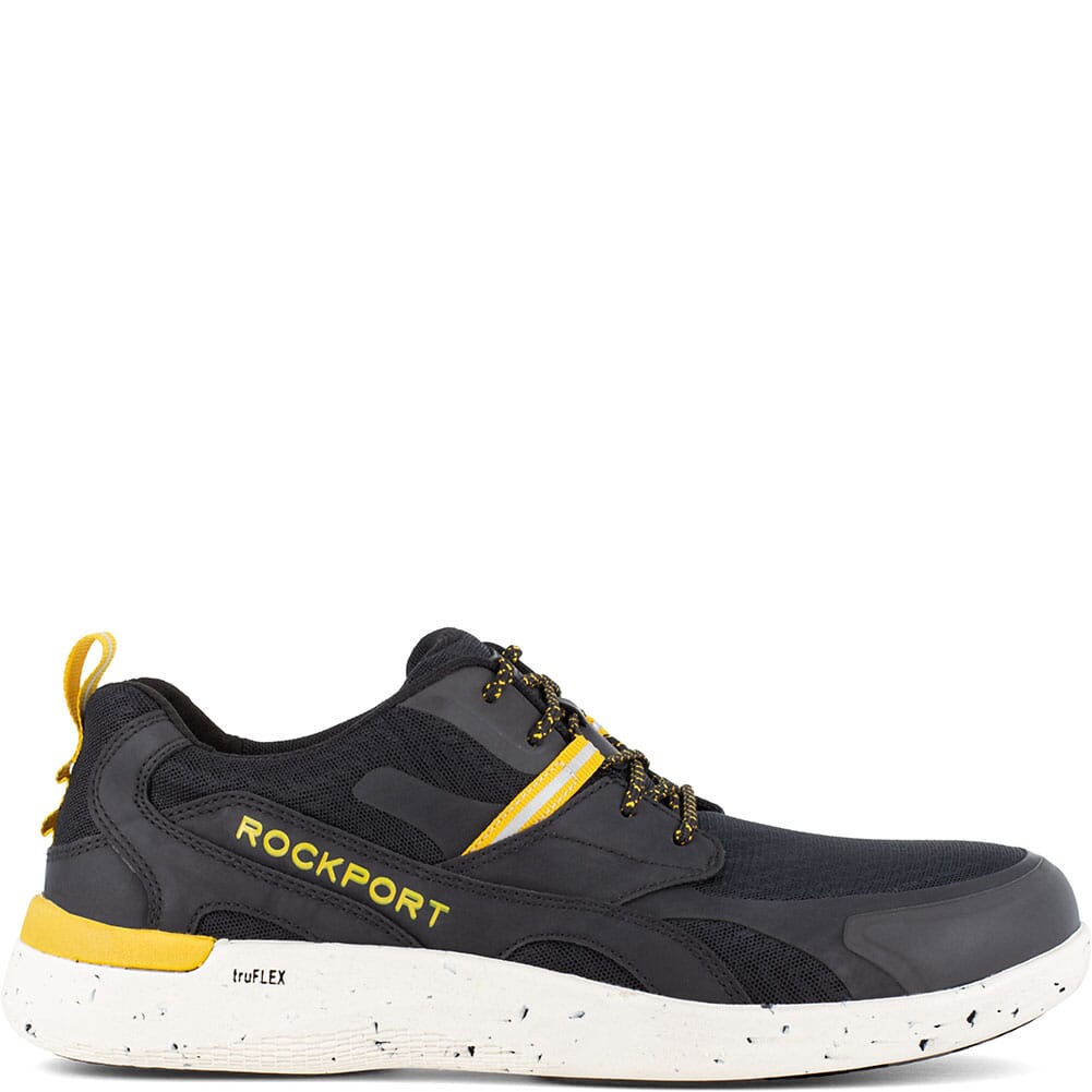 RK4673 Rockport Works Men's truFLEX Fly Blucher Safety Shoes - Black/Gold