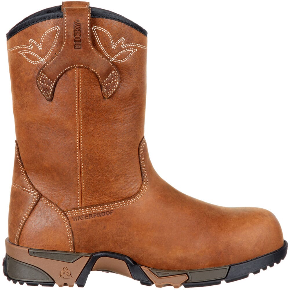 RKK0224 Rocky Women's Aztec WP Safety Pull-On Boots - Brown