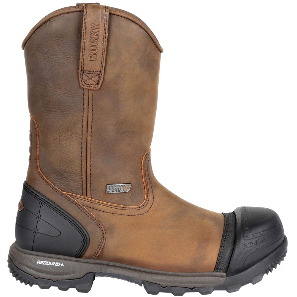 Rocky Men's XO-TOE WP Pull-On Safety Boots - Brown