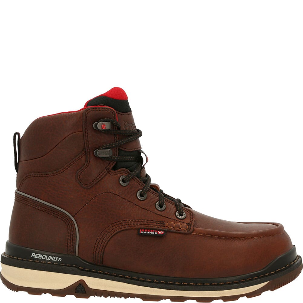 RKK0322 Rocky Men's Rams Horn Wedge Safety Boots - Brown