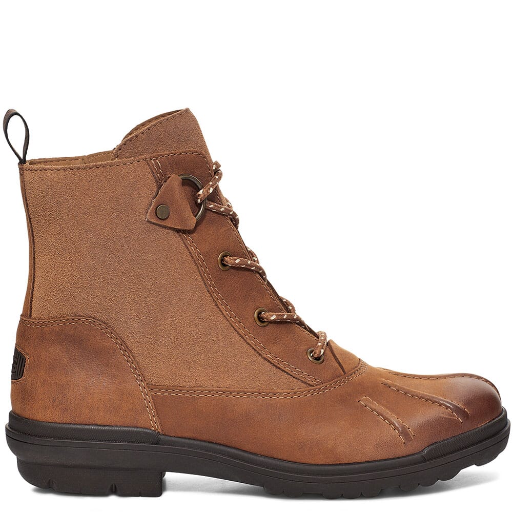 1120785-CLTHR UGG Women's Hapsburg Duck Boots - Chestnut Leather