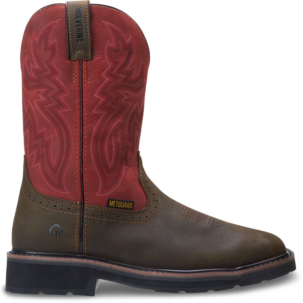 Wolverine Men's Rancher Met Guard Safety Boots - Brown/Red