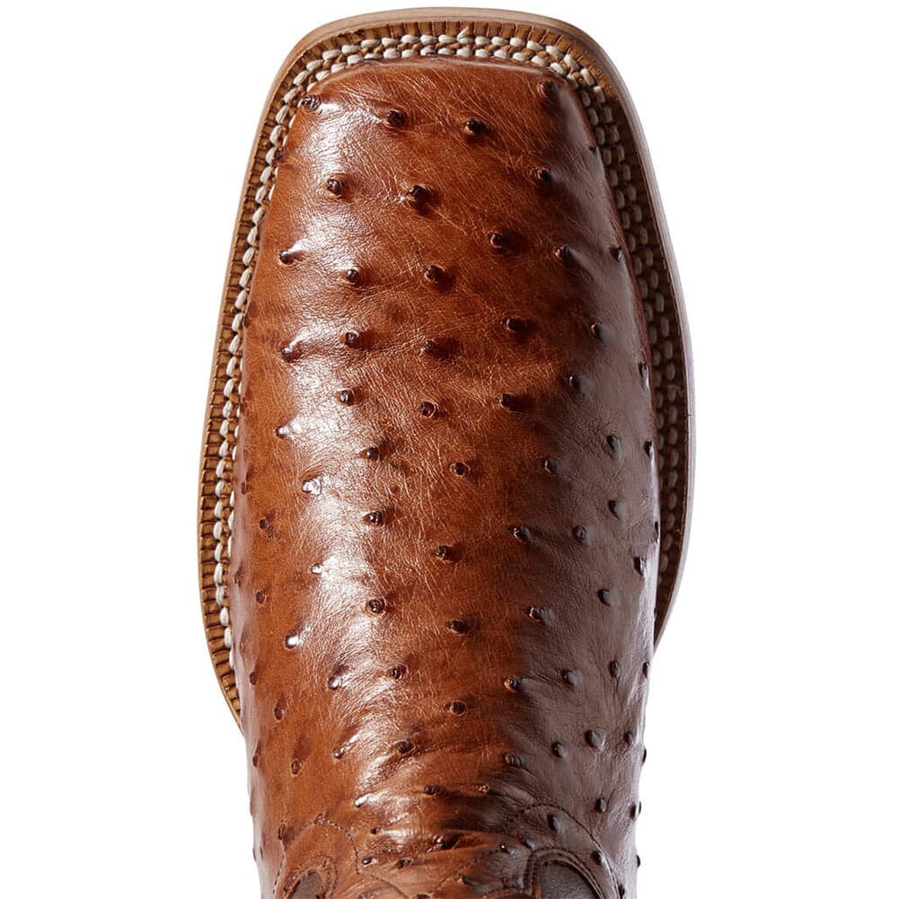 Ariat Men's Barker Full Quill Ostrich Western Boots - Autumn Tan
