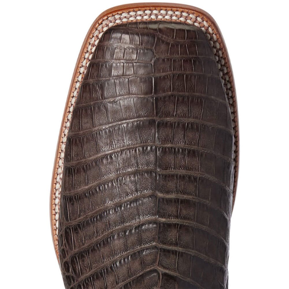 10035922 Ariat Men's Relentless Denton Caiman Belly Western Boots - Chocolate