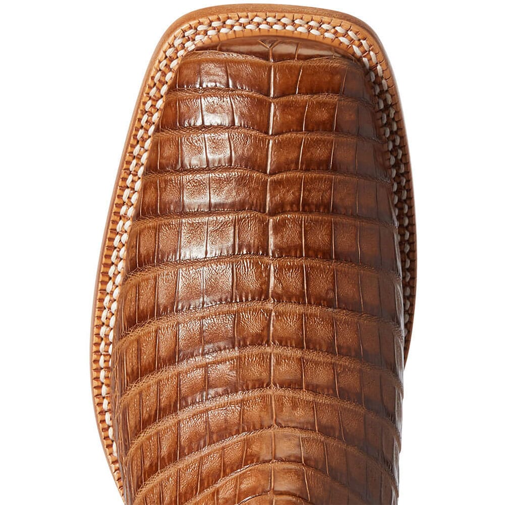 10035923 Ariat Men's Relentless Denton Caiman Belly Western Boots - Natural