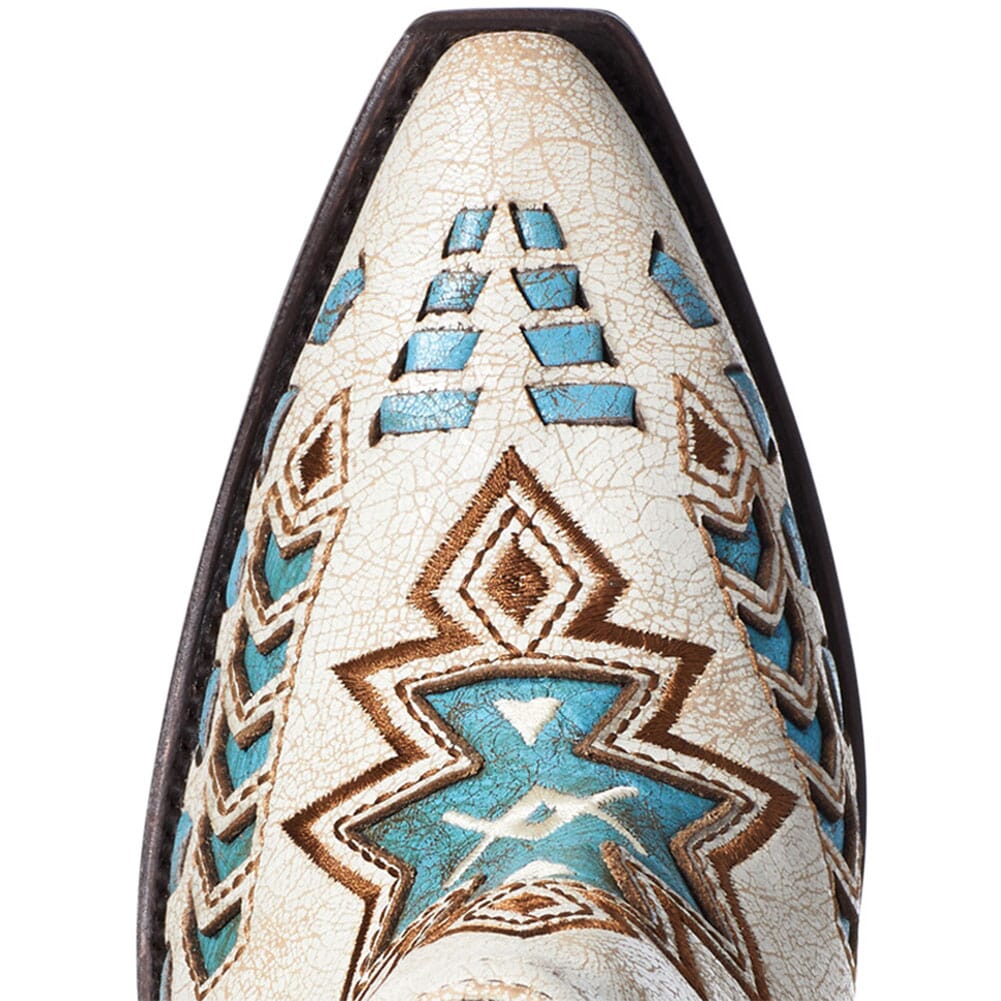 10035972 Ariat Women's Dixon Aztec Western Boots - Crackled White