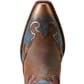 Ariat Women's Bravery Western Boots Dusted Fresh Denim Toe Profile