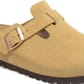 BK1026164 Birkenstock Women's Boston Suede Leather Clogs - Latte Cream
