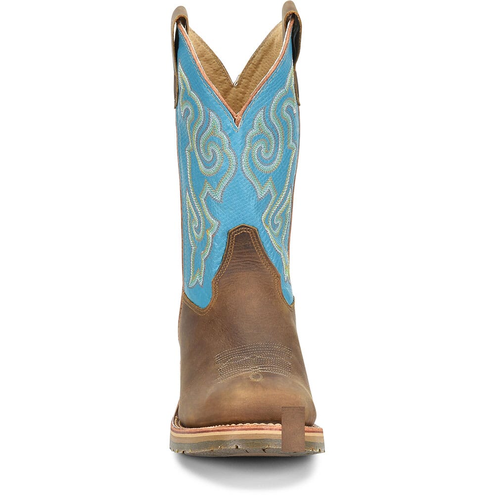Double H Men's Domestic ICE Safety Ropers - Azul Arizona/Brown
