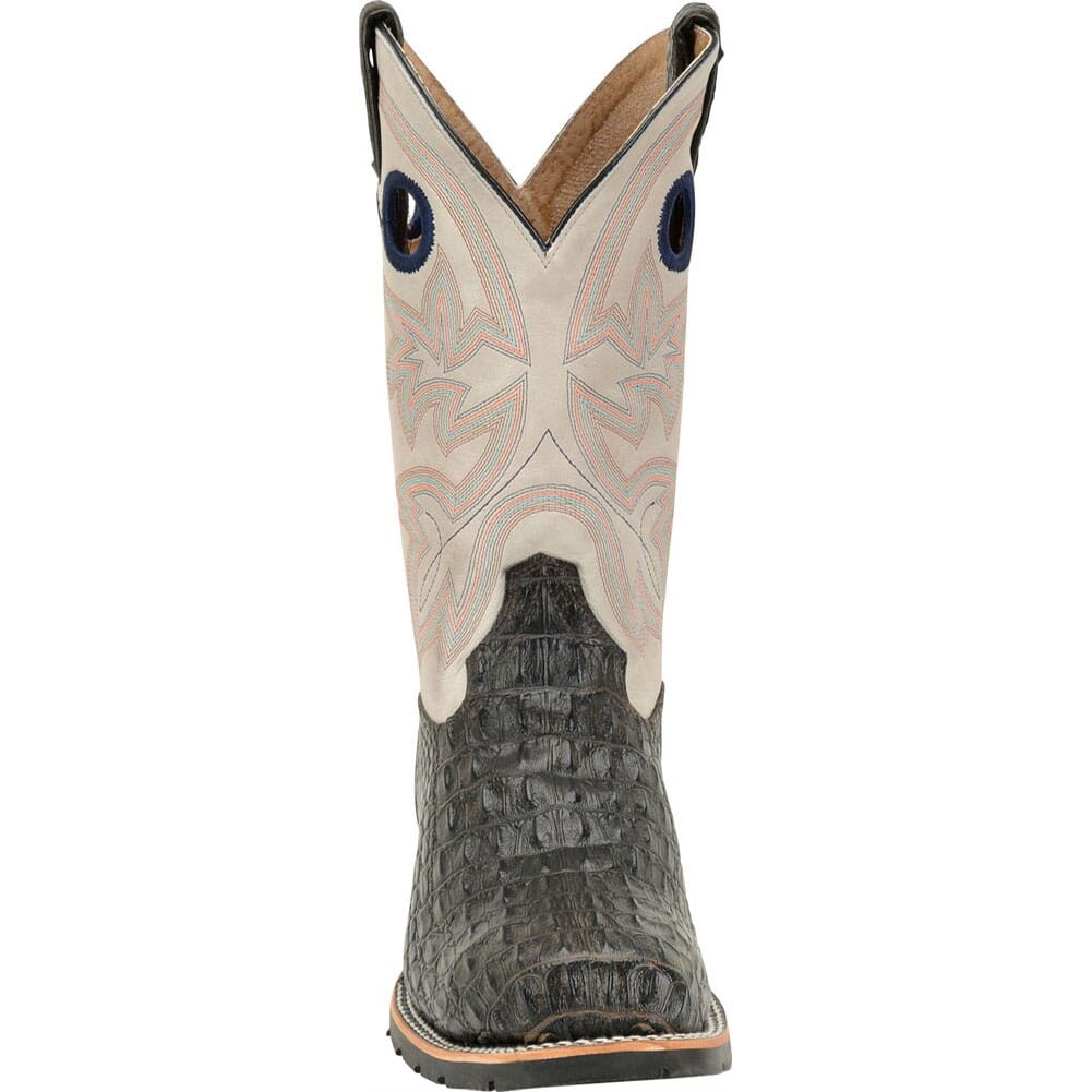 Double H Men's Caiman Print Safety Ropers - Chocolate