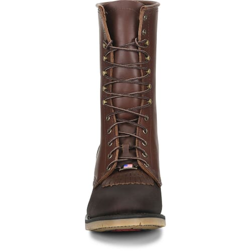 Double H Boots Mens‎ 8M Ice Packer Kiltie Brown Leather Work Heeled Western READ Double h 9968 packer - Gem main image 3