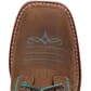 Dan Post Women's Janesville Western Boots Tan/Turquoise Toe Profile