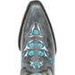 Durango Women's Crush Floral Western Boots Blue Slate Toe Profile