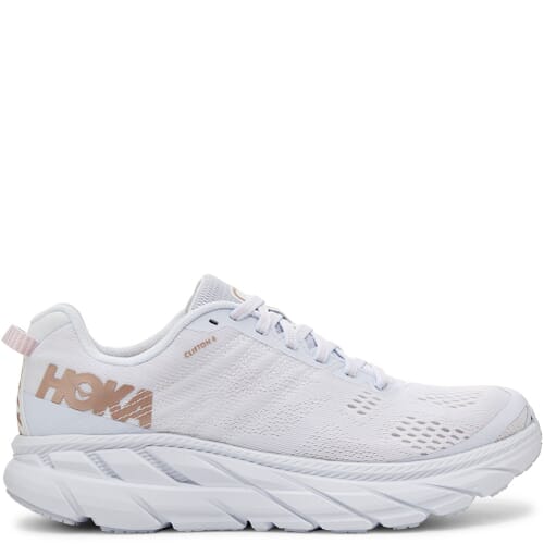Hoka One One Clifton 6 White & Gold Rose Running Sneakers Shoes Size 11 Hoka One One Clifton 6 - White/Rose Gold | Garmentory main image 4