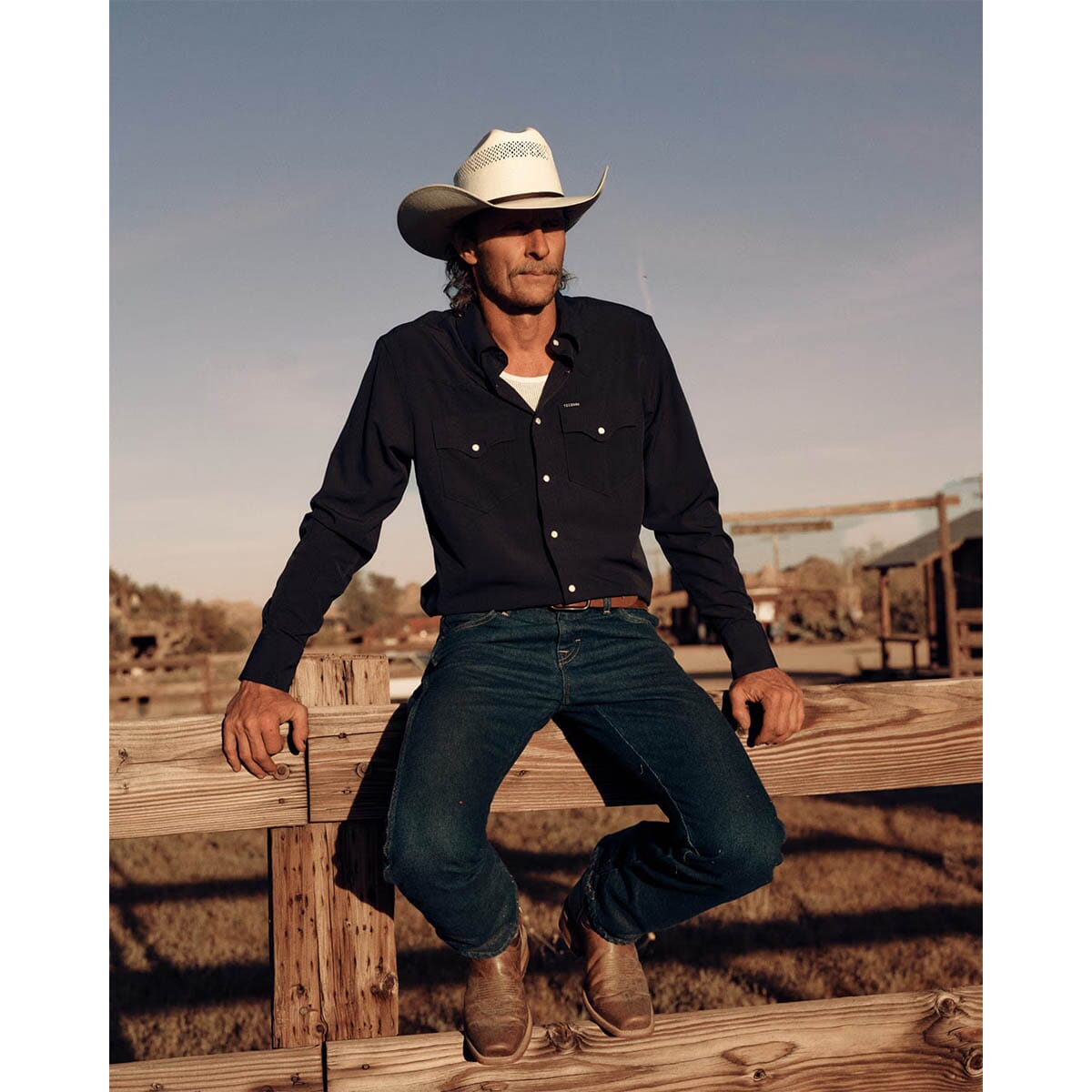 Tecovas Men's Performance Western Pearl Snap Shirt - Black