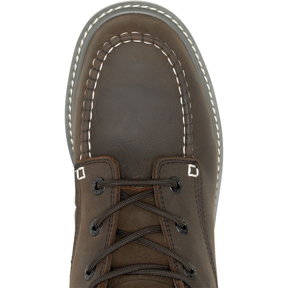 W230041 Wolverine Men's Trade Moc Toe Safety Boots - Dark Brown