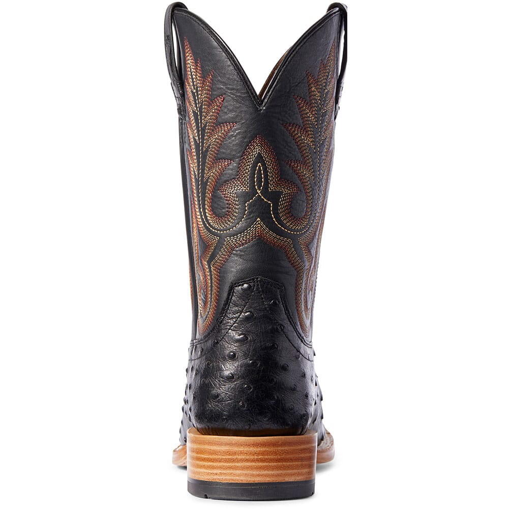 Ariat Men's Barker Full Quill Ostrich Western Boots - Black