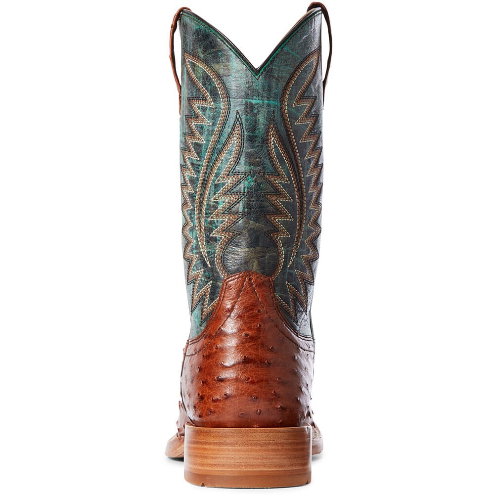 10034113 Ariat Men's Gallup Full Quill Ostrich Western Boots - Brandy